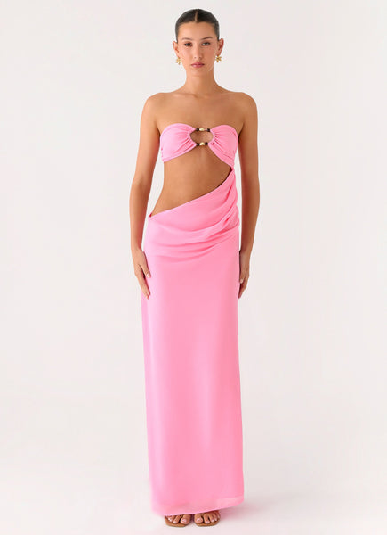 pink fall dresses Falling Forever Strapless Beaded Maxi Dress Set Options:Dress & Bow Amiri Men's Flow Crystal-Embellished Strapless sweetheart neckline Length Pinterest top pins