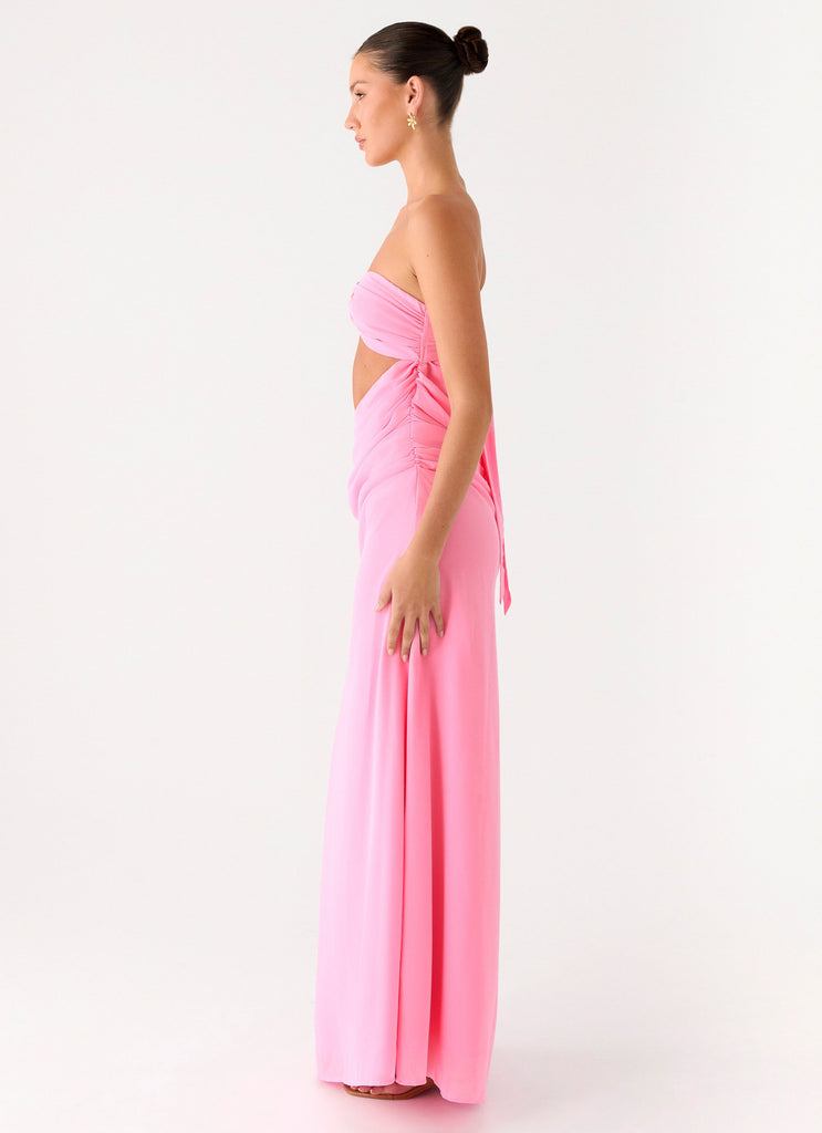 Falling Forever Strapless Beaded Maxi Dress - Pink Peppermayo US Falling Forever Strapless Beaded Maxi Dress - Pink Peppermayo US