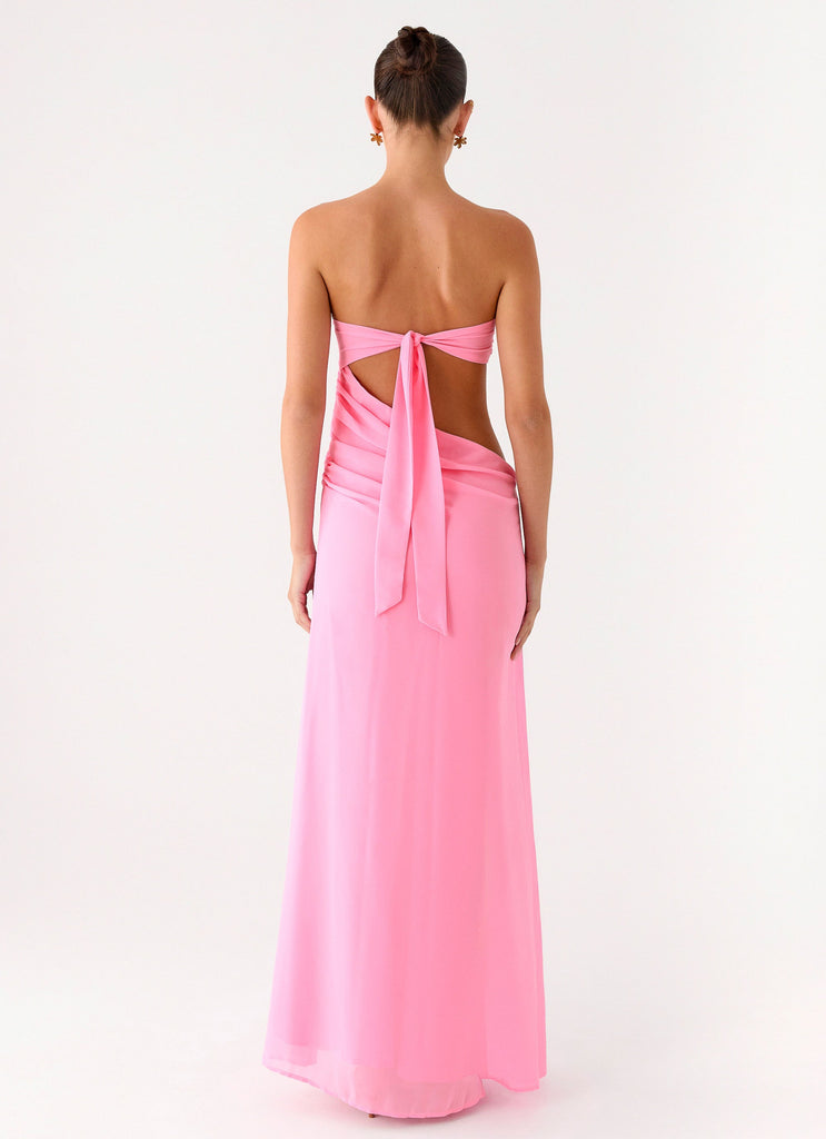 Falling Forever Strapless Beaded Maxi Dress - Pink Peppermayo US Falling Forever Strapless Beaded Maxi Dress - Pink Peppermayo US