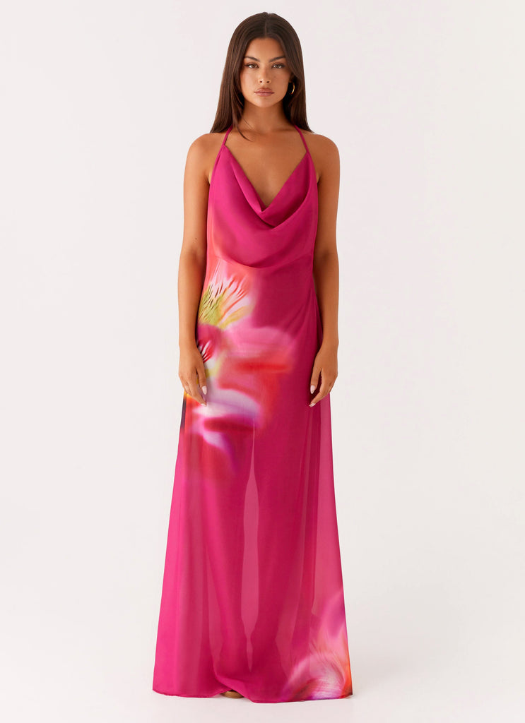 Fantasy Maxi Dress - Pink Tropical Fantasy Maxi Dress - Pink Tropical