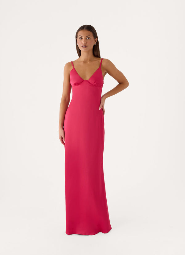 ladies pink maxi dresses Neckline:Halter Neck