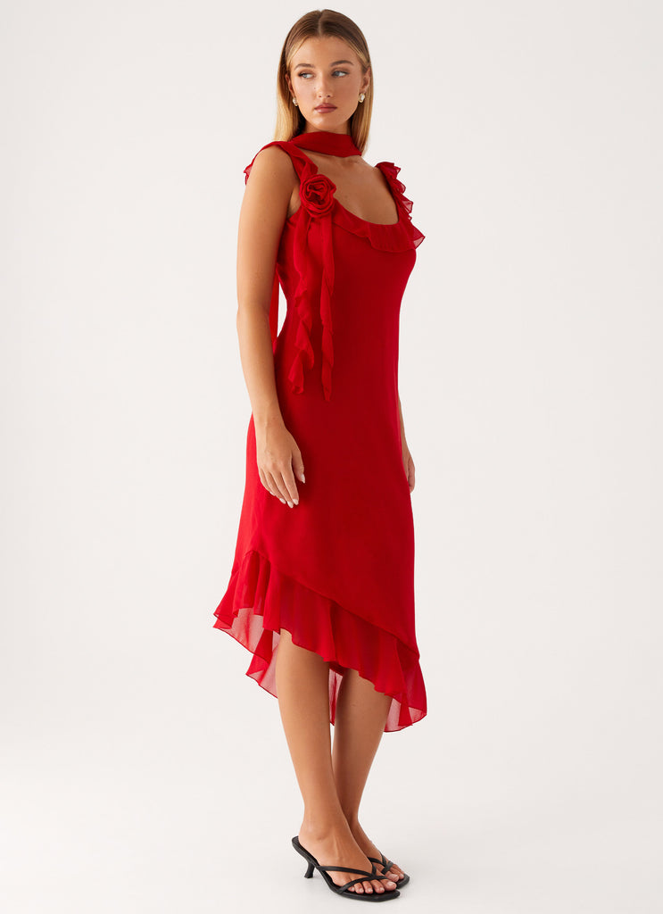 Fariday Midi Dress - Red