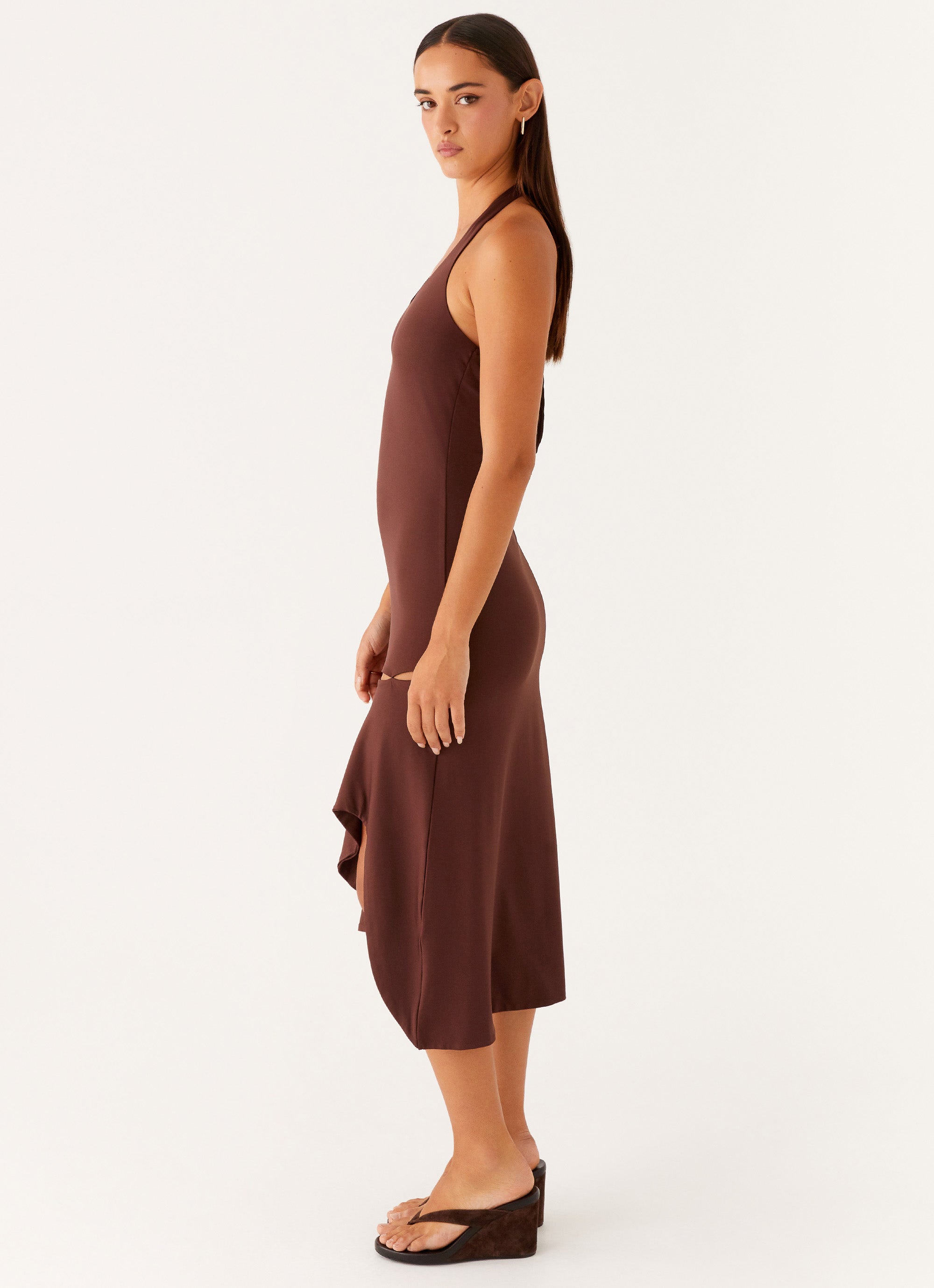 Fast Times Midi Dress - Chocolate Peppermayo US Fast Times Midi Dress - Chocolate Peppermayo US