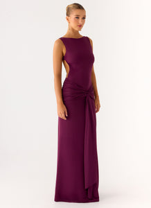 Fault Line Maxi Dress - Plum