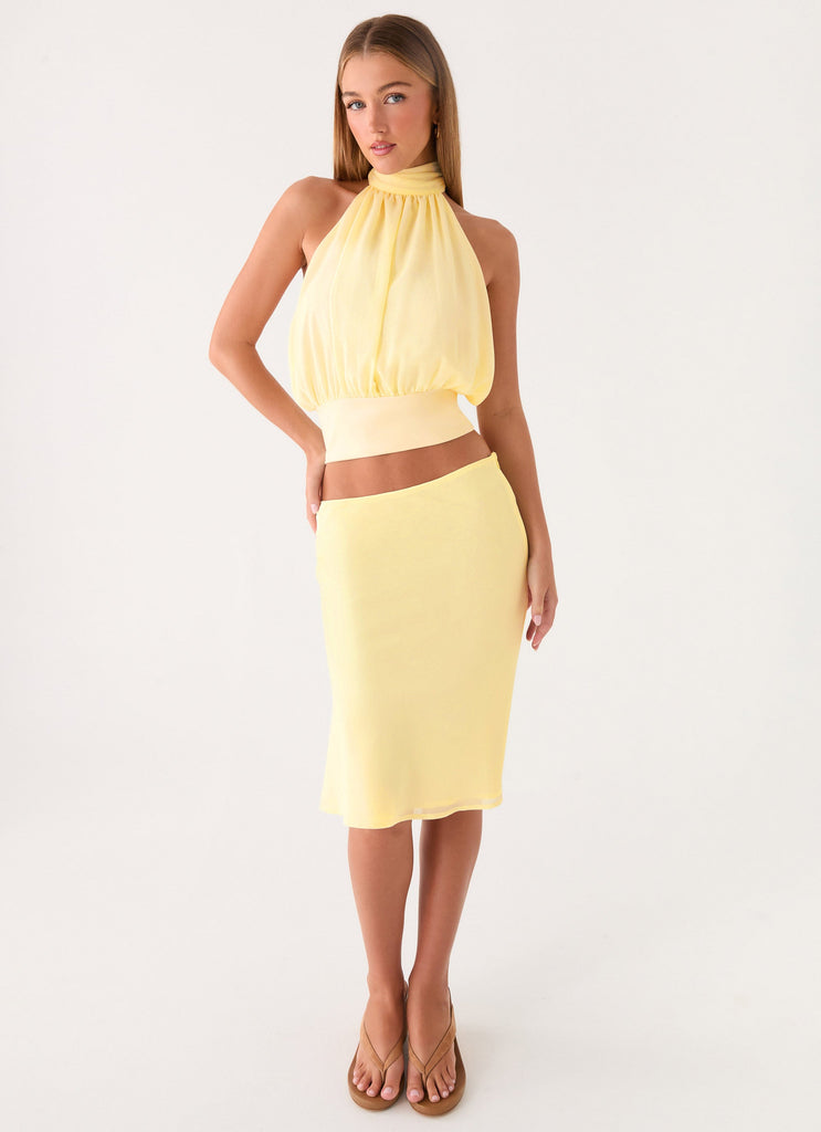 Fayloria Midi Skirt - Lemon โ Peppermayo US
