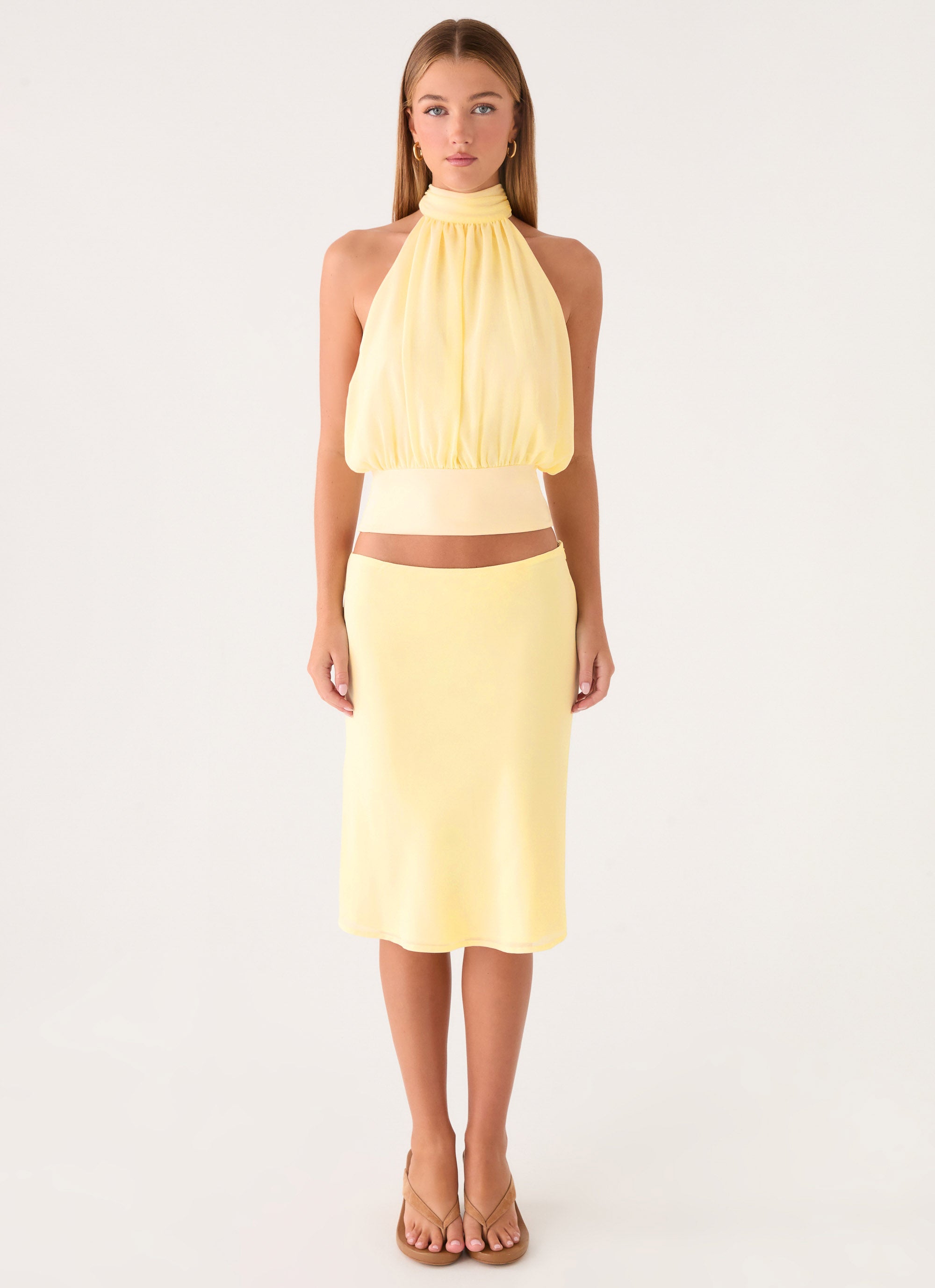 Fayloria Midi Skirt - Lemon โ Peppermayo US
