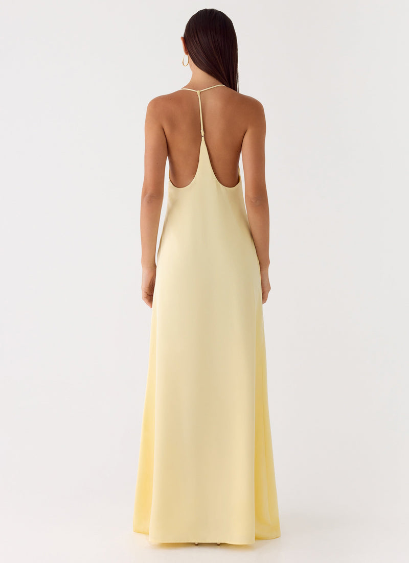 Fine Line Maxi Dress - Yellow