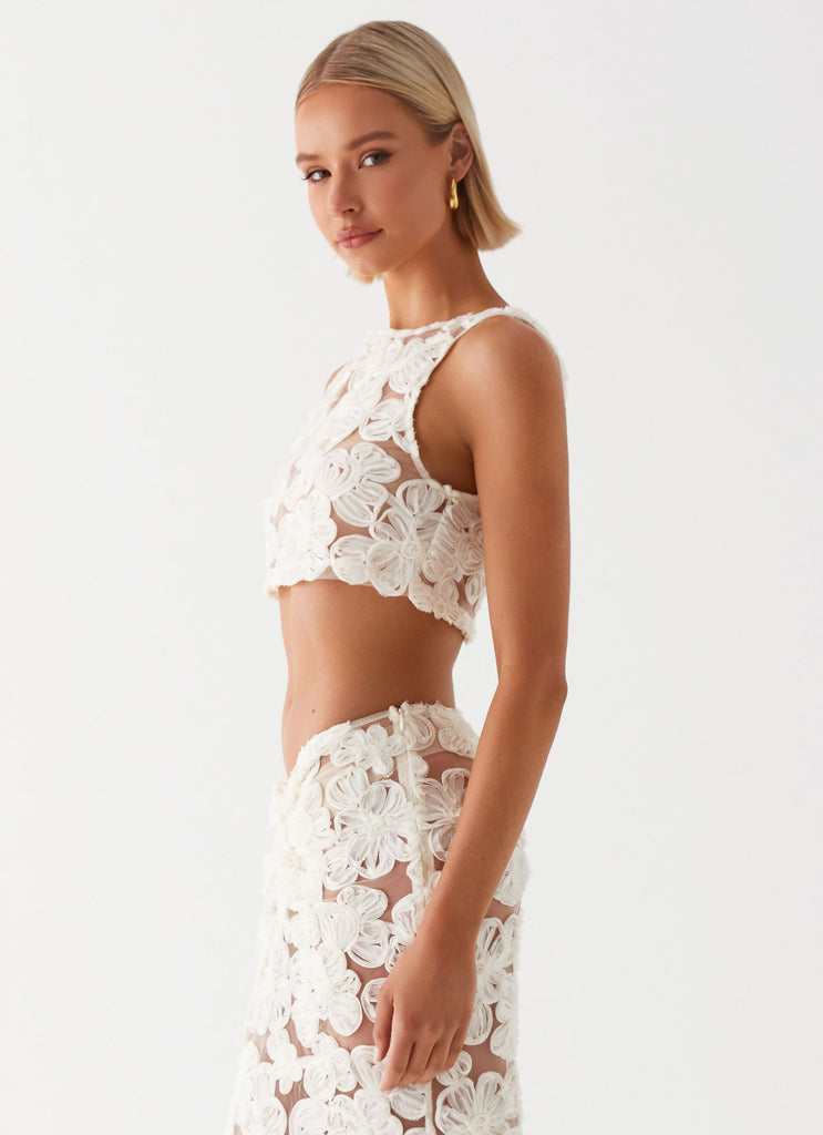Fiorella Floret Top - Ivory Peppermayo US Fiorella Floret Top - Ivory Peppermayo US