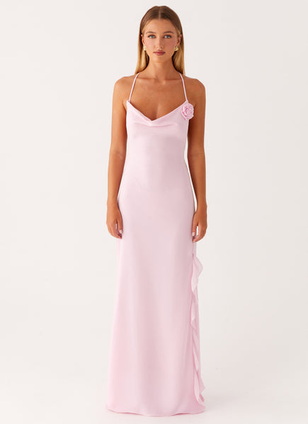 First Class Maxi Dress - Pink Pink / US 14 First Class Maxi Dress - Pink Pink / US 14