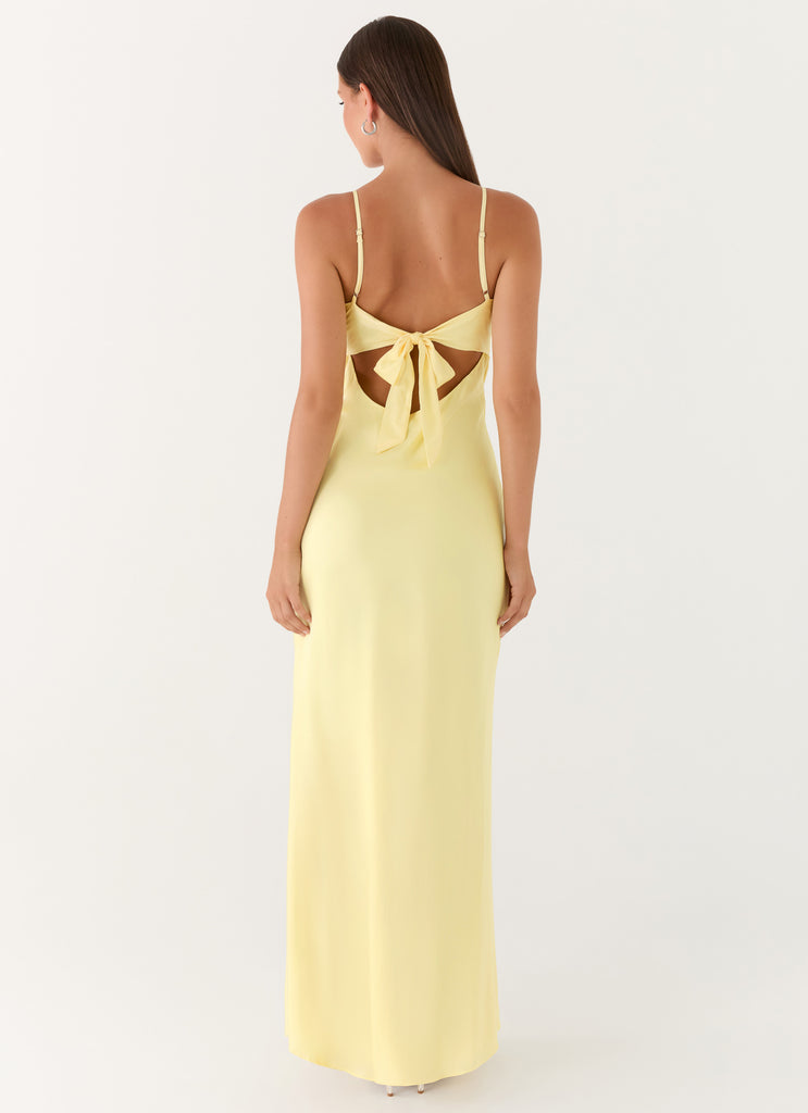 satin summer dress Flora Satin Maxi Dress