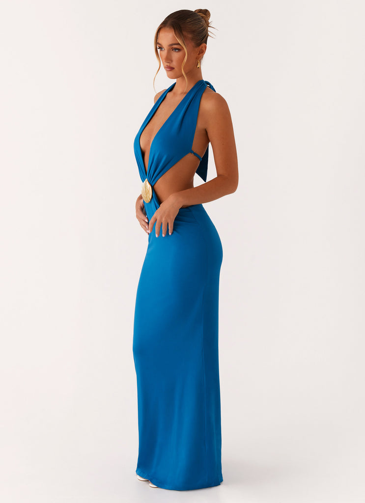 Flossy Maxi Dress - Royal Blue