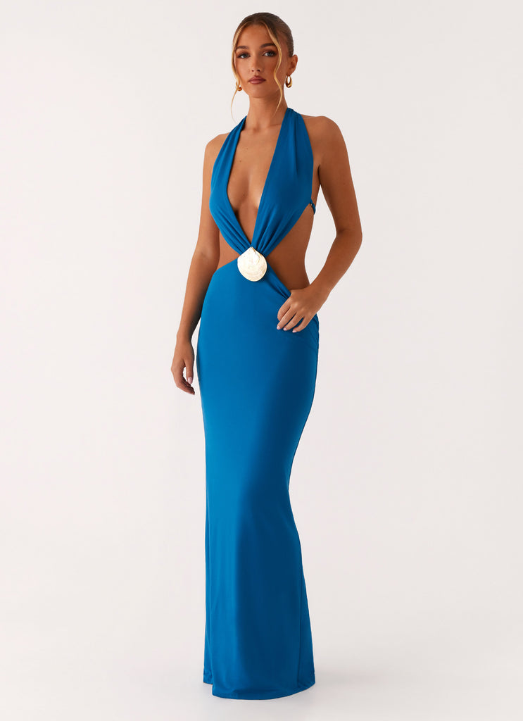 Flossy Maxi Dress - Royal Blue