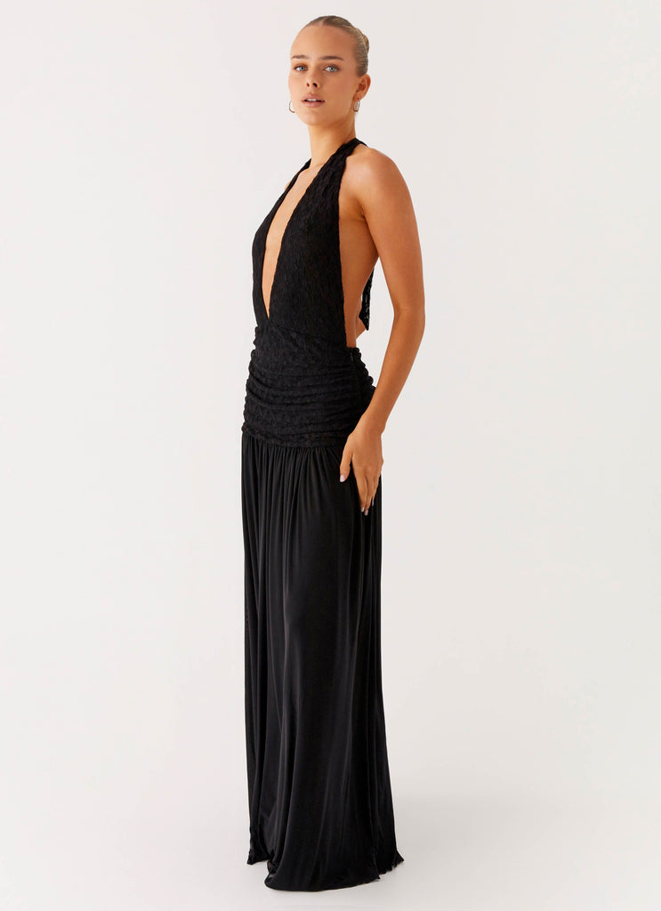 ethical black maxi dress Honey Black Maxi Dress - US 4