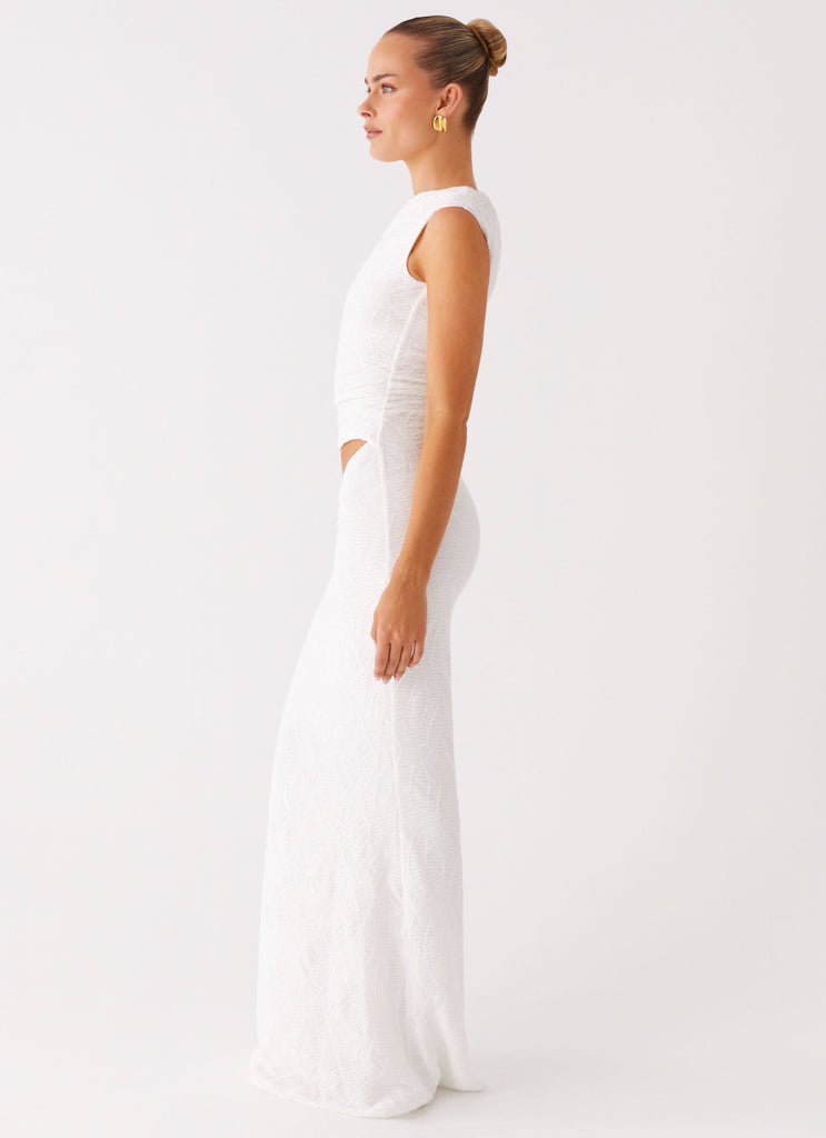 Galantis One Shoulder Maxi Dress - White Peppermayo US Galantis One Shoulder Maxi Dress - White Peppermayo US