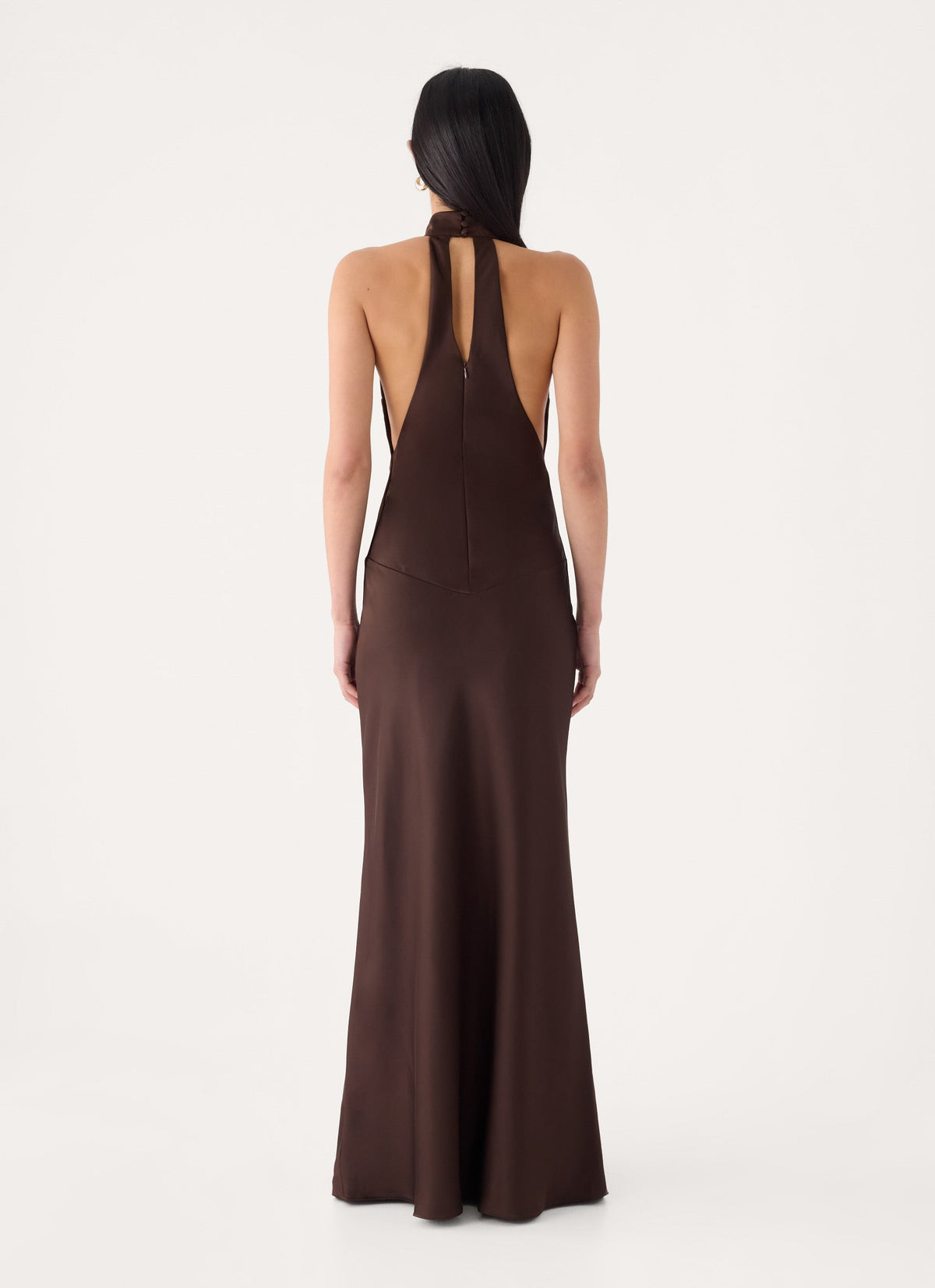 Gelita Halter Maxi Dress - Chocolate