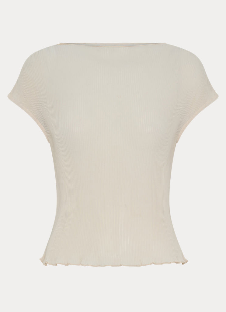 Gemma Cap Sleeve Top - Ivory