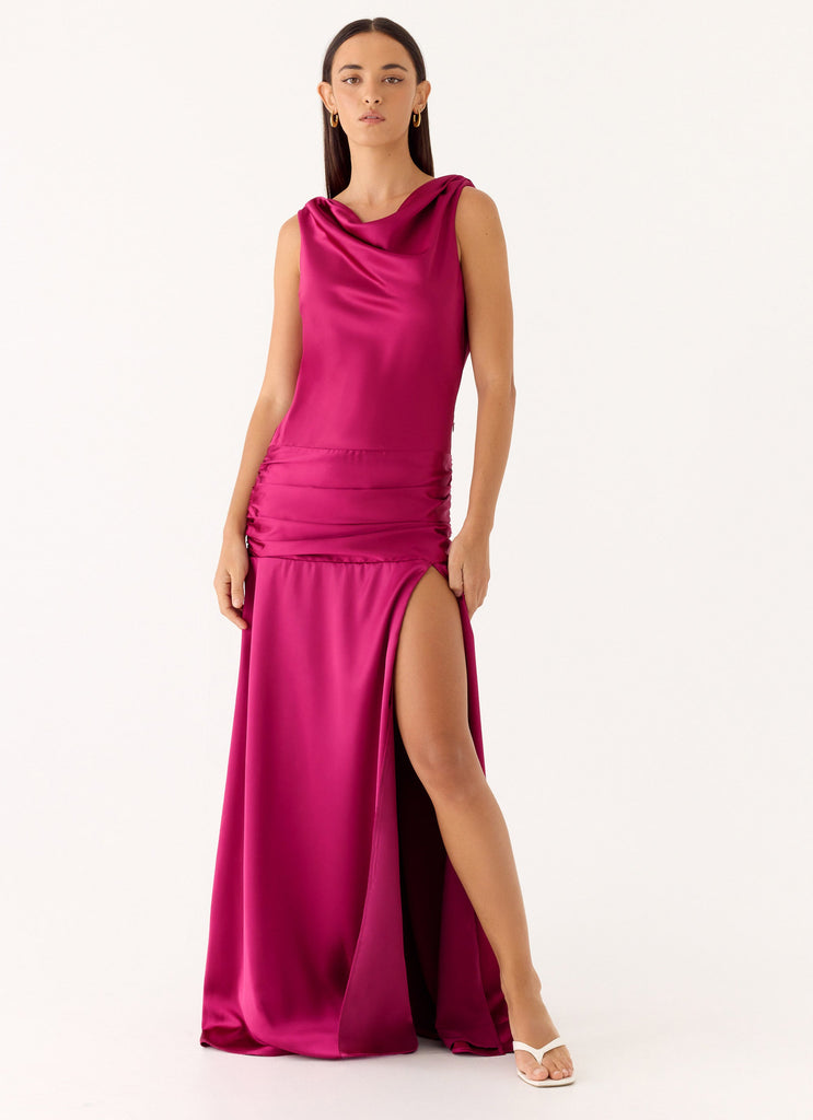fuchsia bridesmaid dresses amazon Fuschia Retro Bridesmaid Dress Mismatched Fuchsia Satin Mermaid Long Bridesmaid Dresses MRB0009