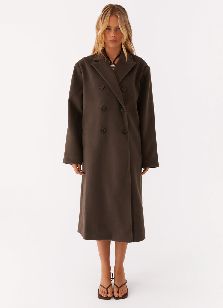 Gianni Double Breast Coat - Chocolate