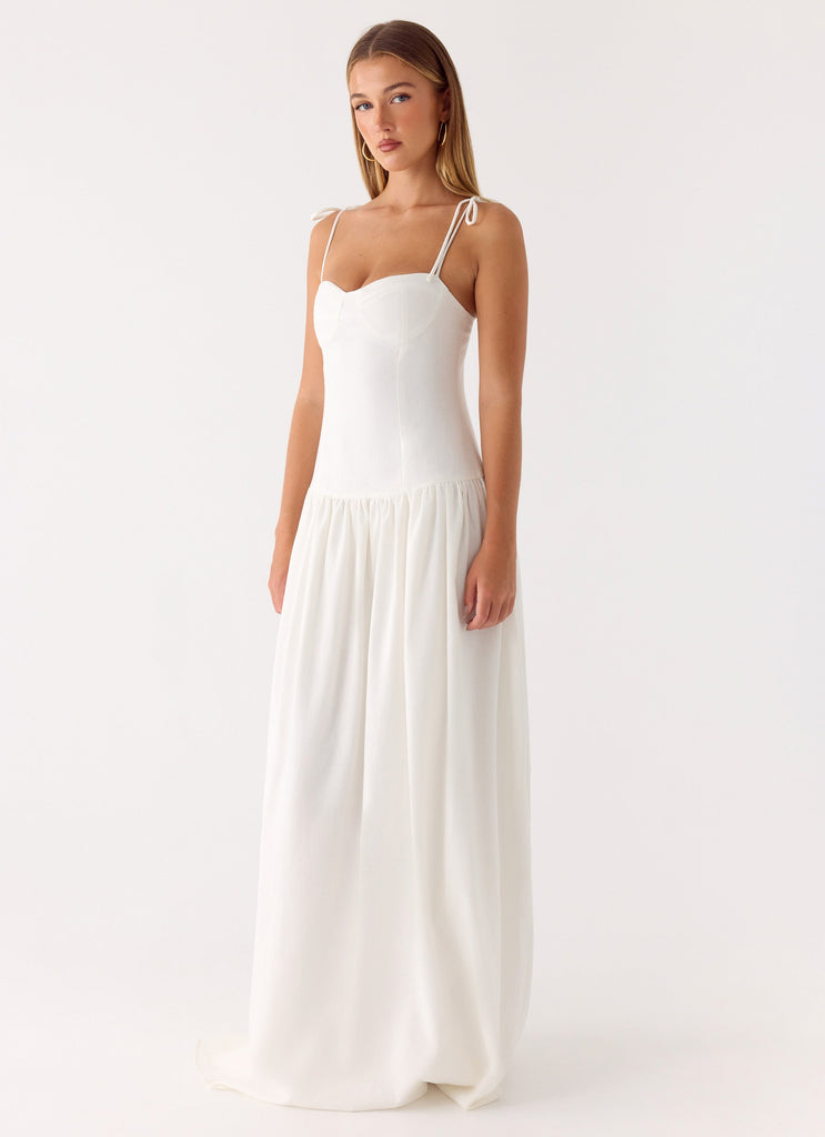 Giovanna Linen Maxi Dress - White – Peppermayo US