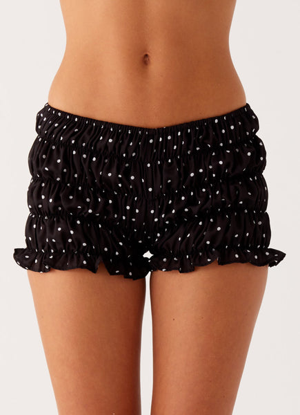 ★EXPIRED GIRL★POLKA DOT FRILL SHORTS BLACK★韓国送料込 Zara Women's Black & White Polka Dot Print Ruffle Shorts | eBay