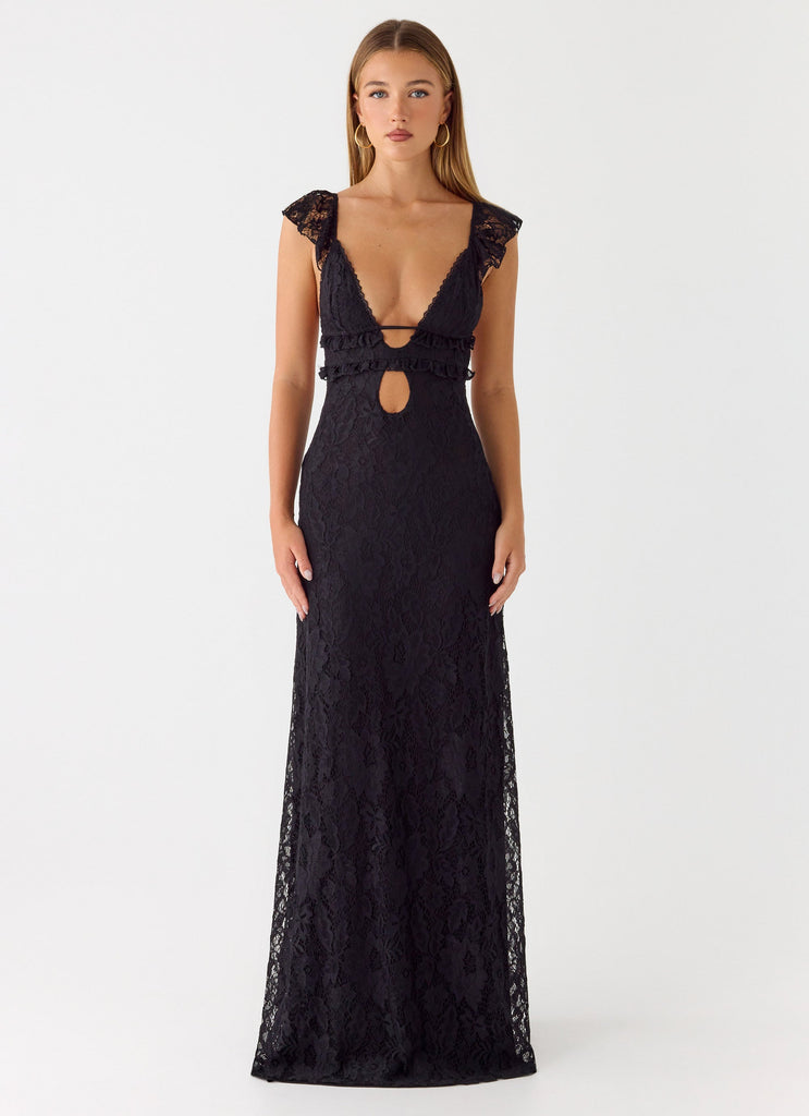 Giulia Lace Maxi Dress - Black Peppermayo US Giulia Lace Maxi Dress - Black Peppermayo US