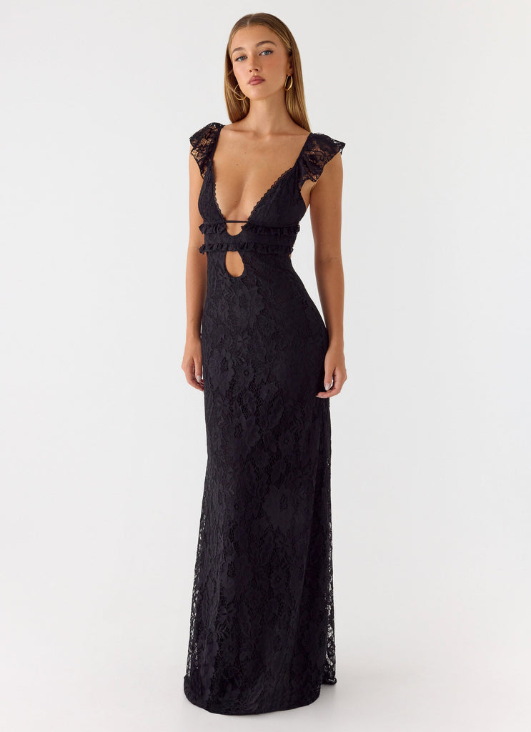 Giulia Lace Maxi Dress - Black Peppermayo US Giulia Lace Maxi Dress - Black Peppermayo US