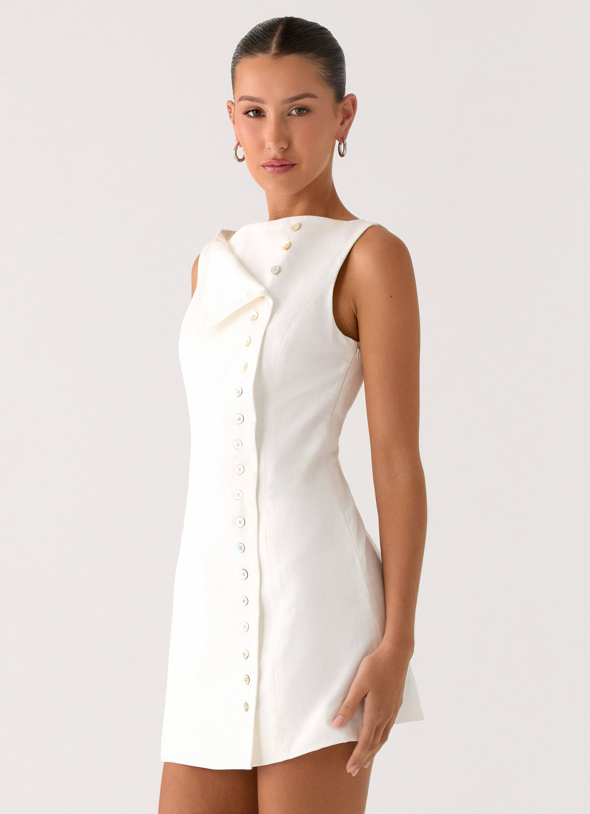 Golden Touch Cotton Mini Dress
