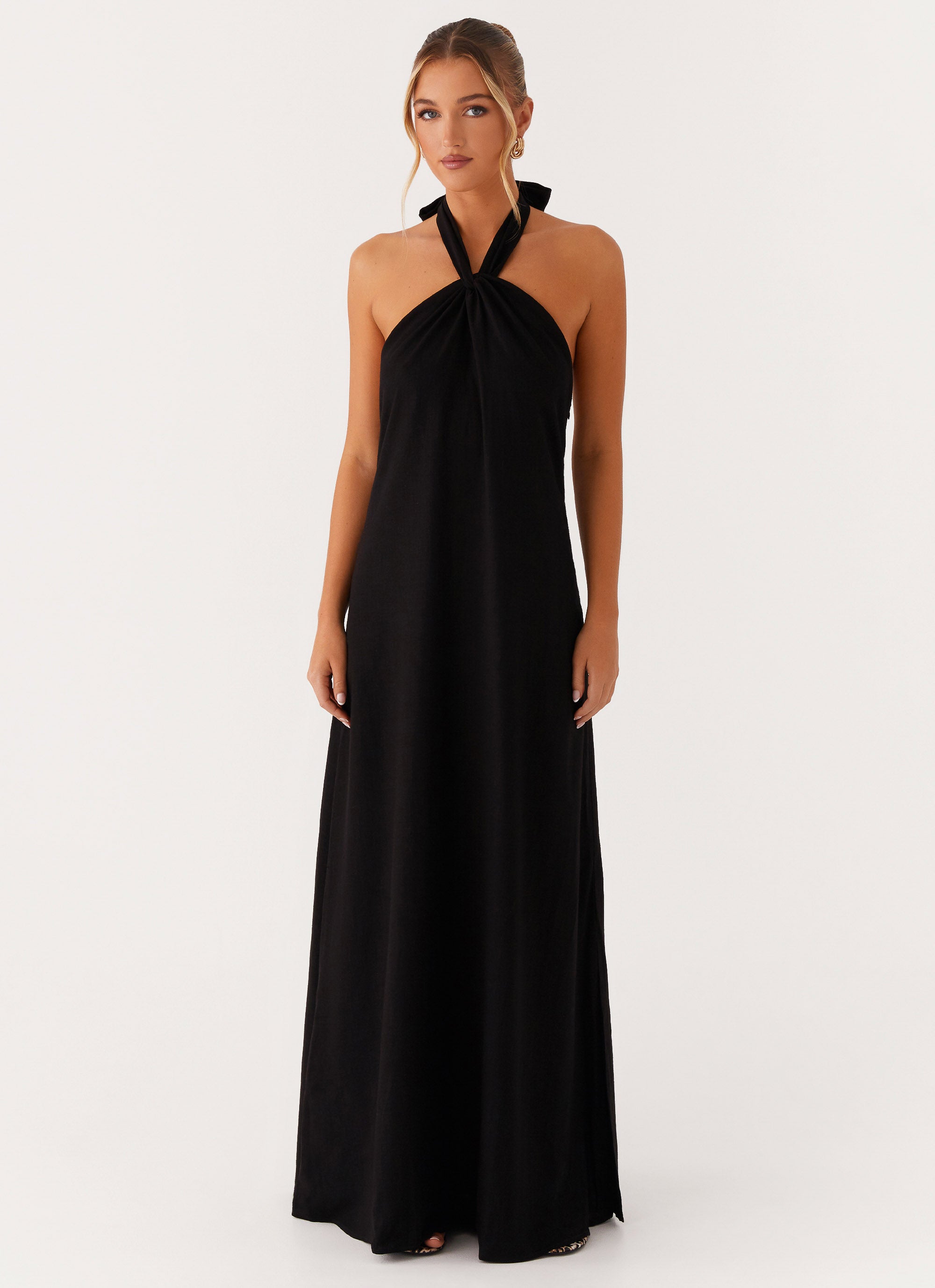Golden Child Linen Maxi Dress - Black Black / US 0 Golden Child Linen Maxi Dress - Black Black / US 0