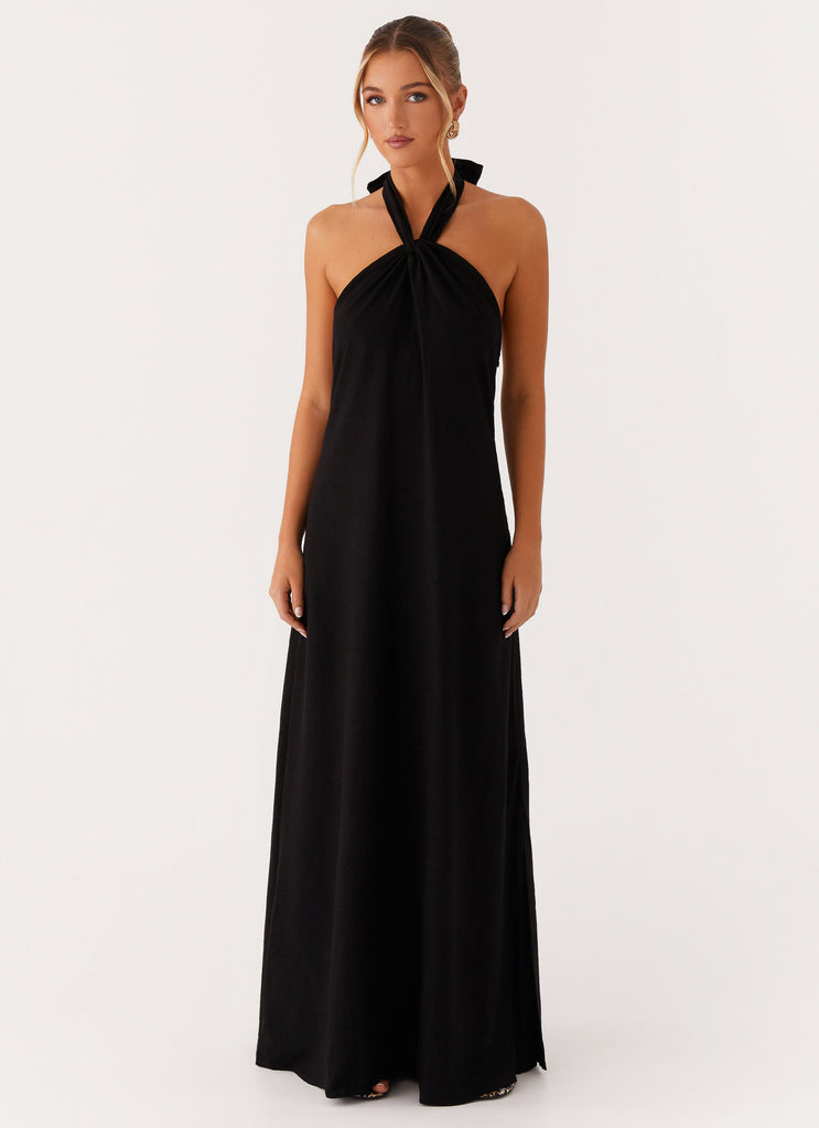 Golden Child Linen Maxi Dress - Black Black / US 0 Golden Child Linen Maxi Dress - Black Black / US 0