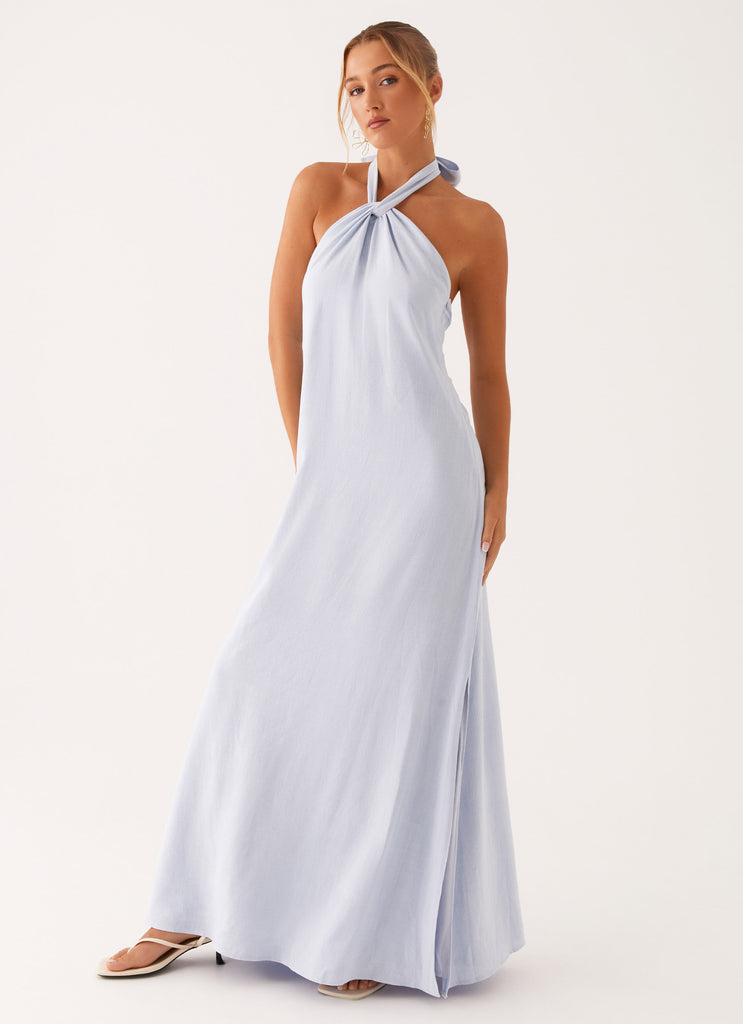 Golden Child Linen Maxi Dress - Blue Peppermayo US Golden Child Linen Maxi Dress - Blue Peppermayo US