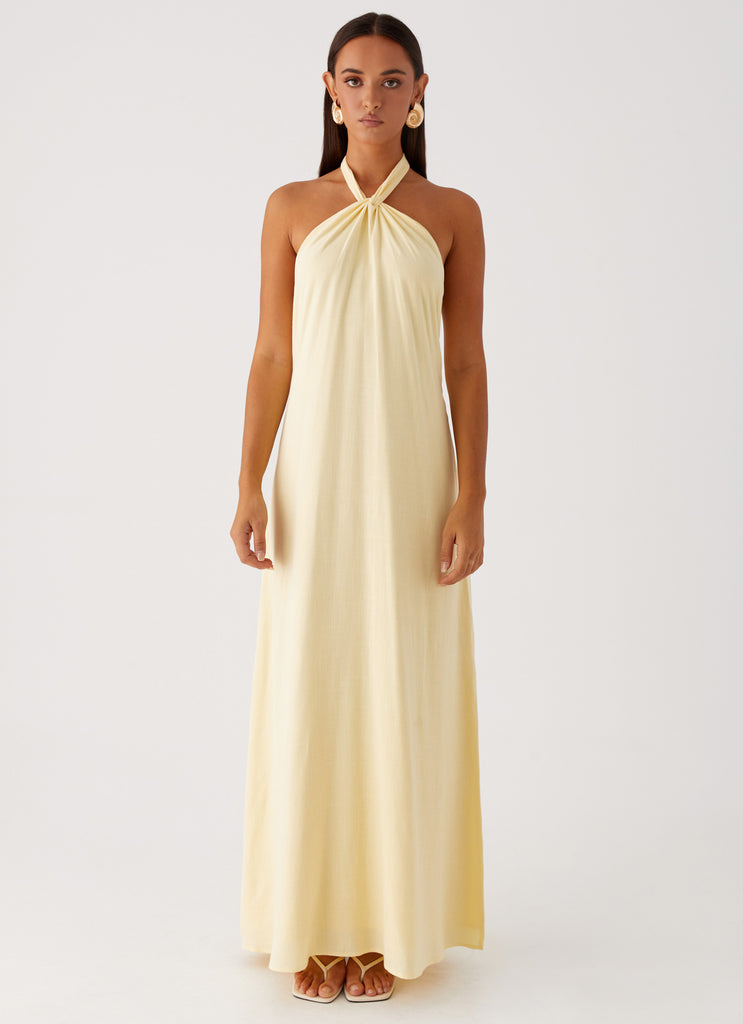 Golden Child Linen Maxi Dress - Yellow Yellow / US 16 Golden Child Linen Maxi Dress - Yellow Yellow / US 16
