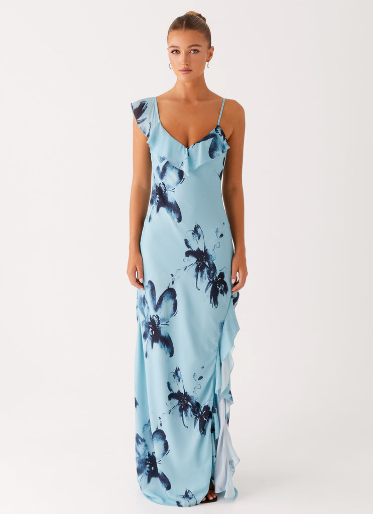 Goldsmith Maxi Dress - Blue Black Floral Peppermayo US Goldsmith Maxi Dress - Blue Black Floral Peppermayo US