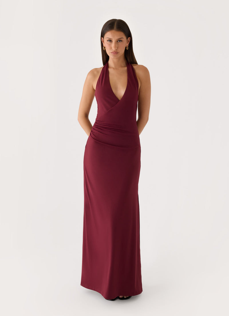 Good Riddance Maxi Dress - Burgundy
