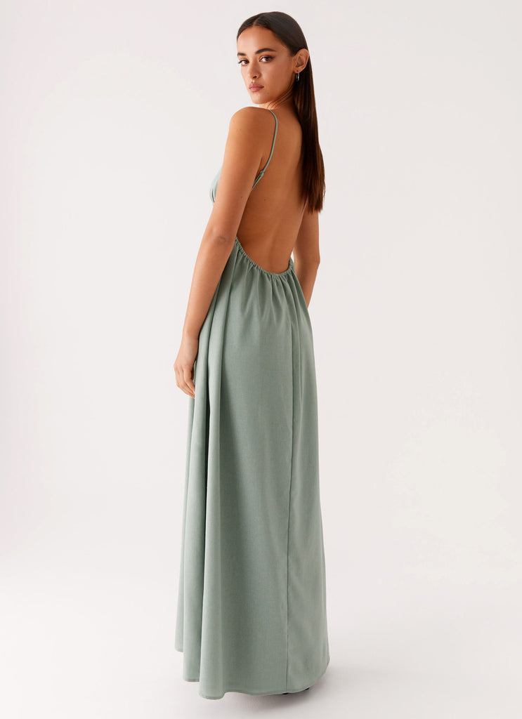 Greer Maxi Dress Sage 6 Peppermayo