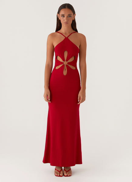 Grow Together Maxi Dress - Red  Peppermayo US
