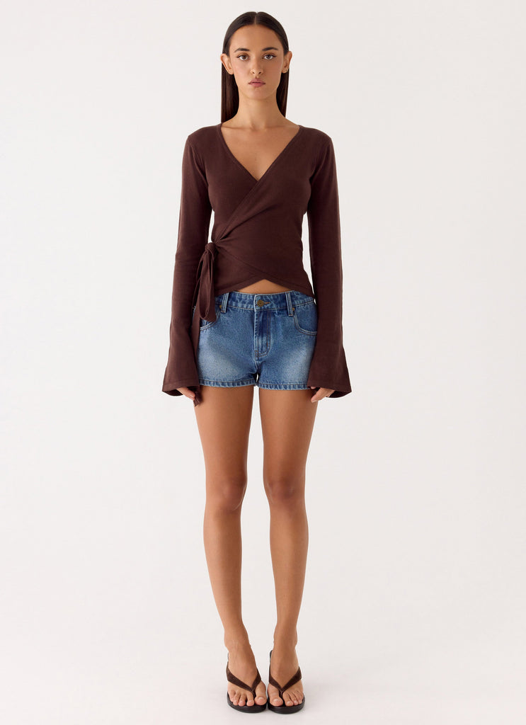 Halo Knit Top - Chocolate