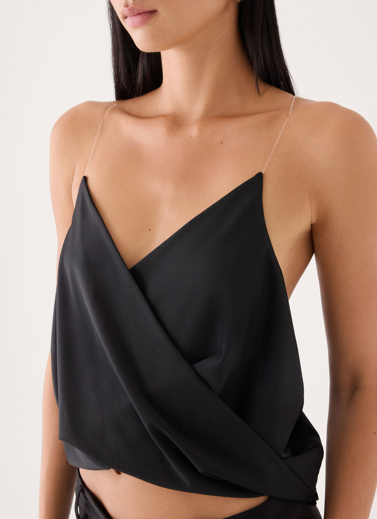 Harlow Invisible Strap Top - Black