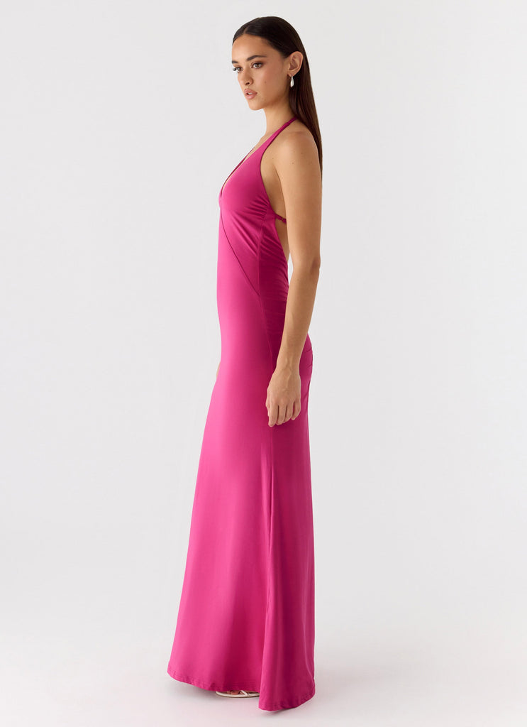 Have Your Attention Maxi Dress - Fuchsia Peppermayo US Have Your Attention Maxi Dress - Fuchsia Peppermayo US