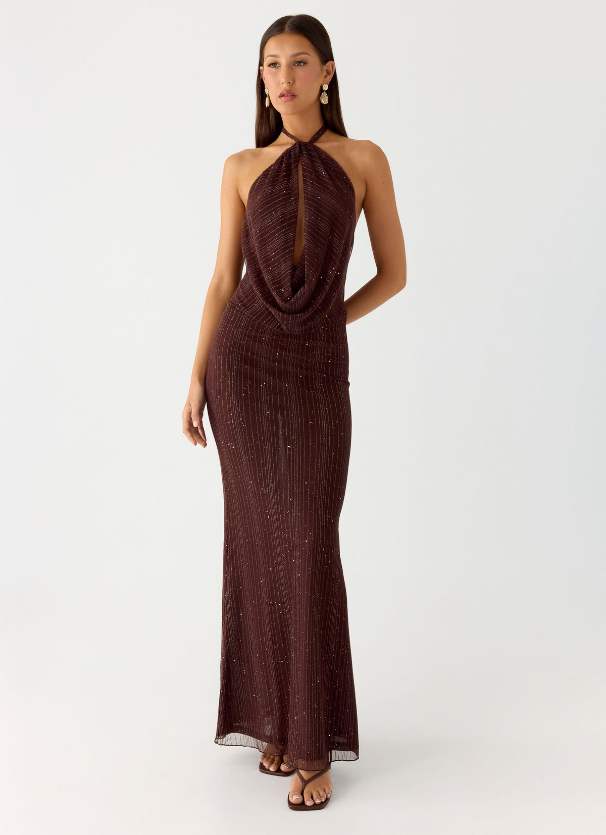 Rush Dress | Haylan Sparkle Mesh Maxi Dress