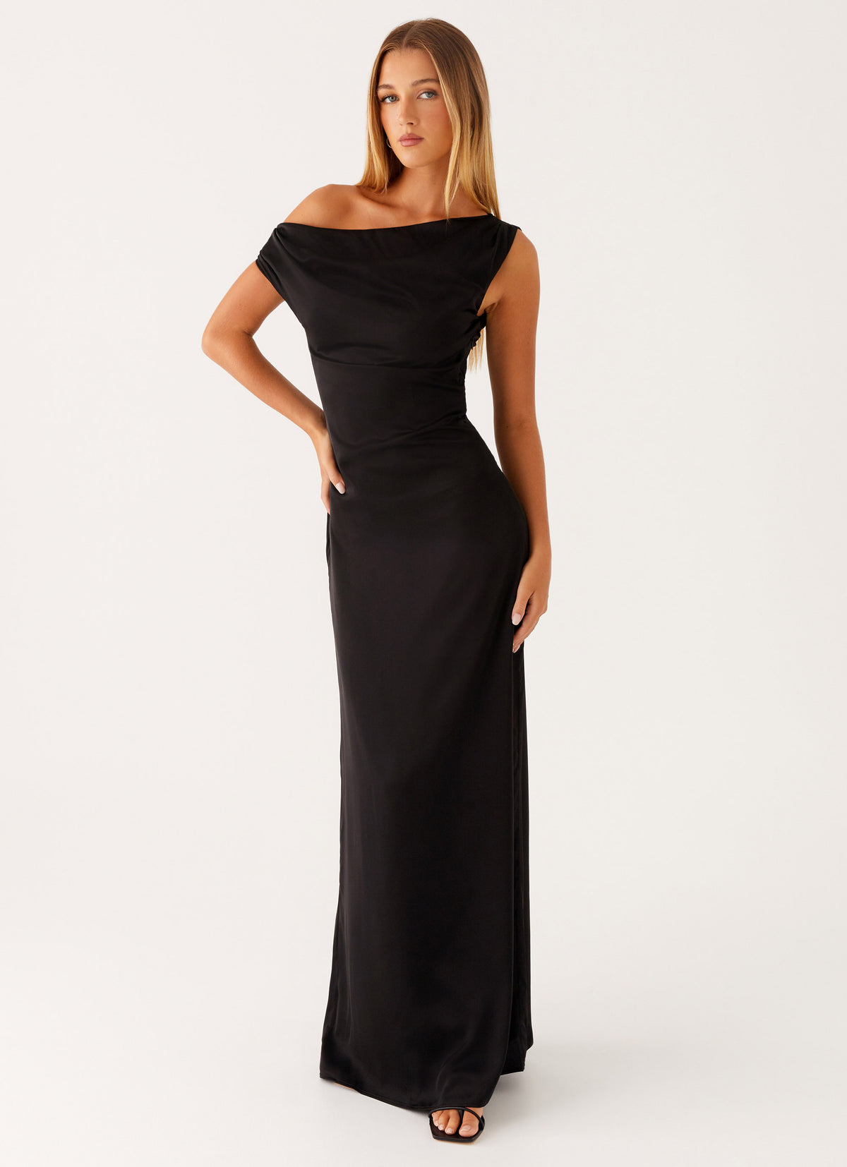 Rush Dress | Heart Of Glass Satin Maxi Dress