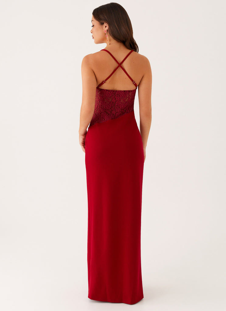 Heartbreaker Maxi Dress - Deep Red