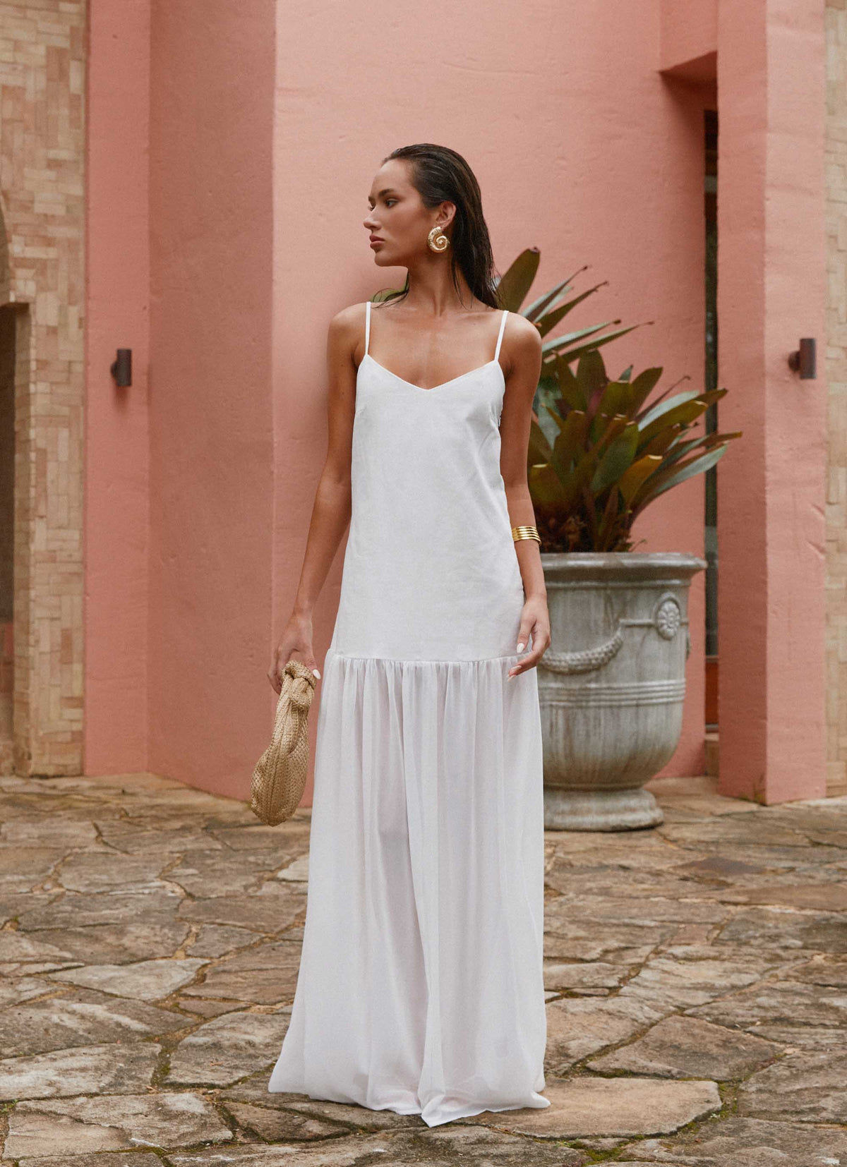 long linen dress white Maxi - Linen Dress - Sleeve - Women Cotton Linen Dress Light and soft linen summer dress Slim Fit Linen Dress LORA