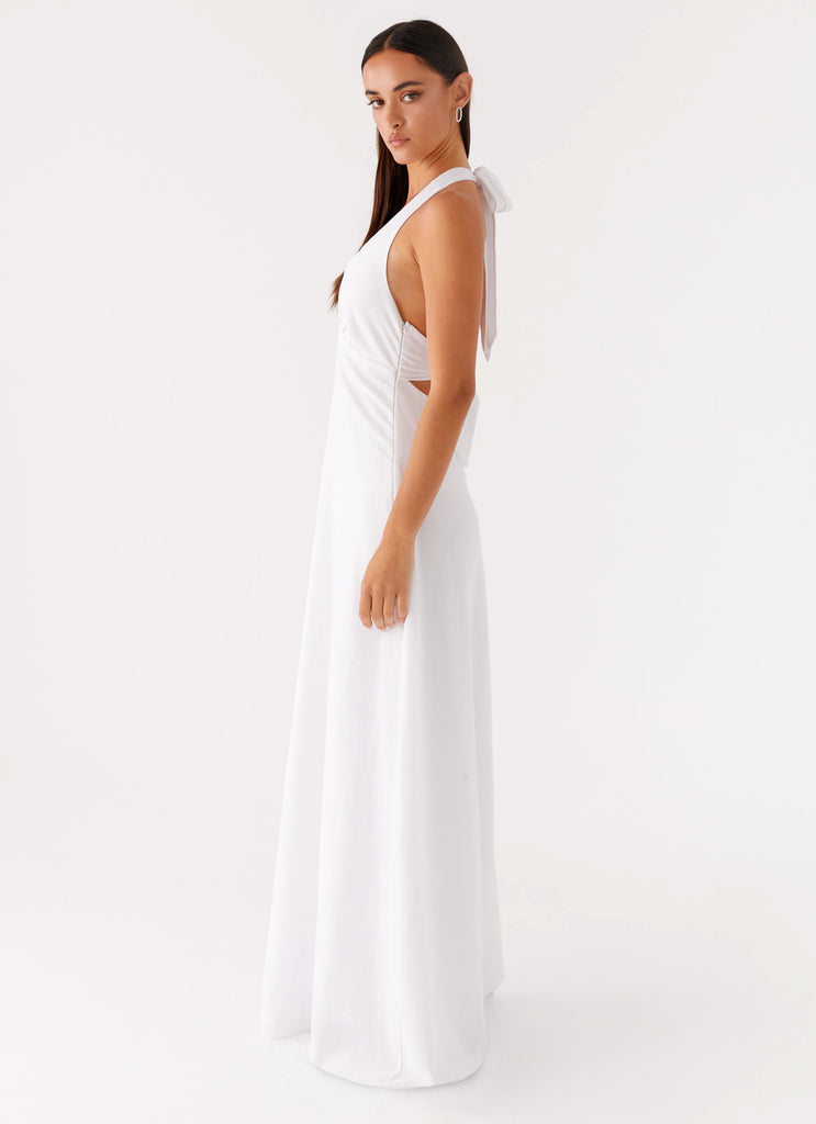 Heavy Hearted Linen Maxi Dress - White Peppermayo US Heavy Hearted Linen Maxi Dress - White Peppermayo US