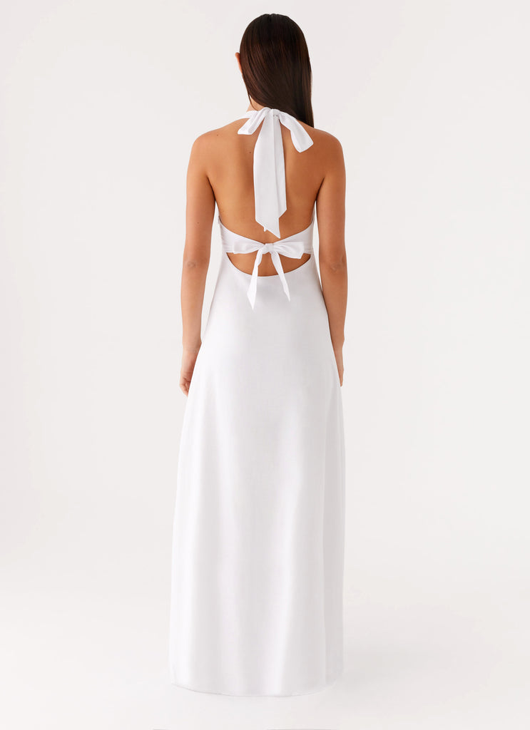 Heavy Hearted Linen Maxi Dress - White Peppermayo US Heavy Hearted Linen Maxi Dress - White Peppermayo US