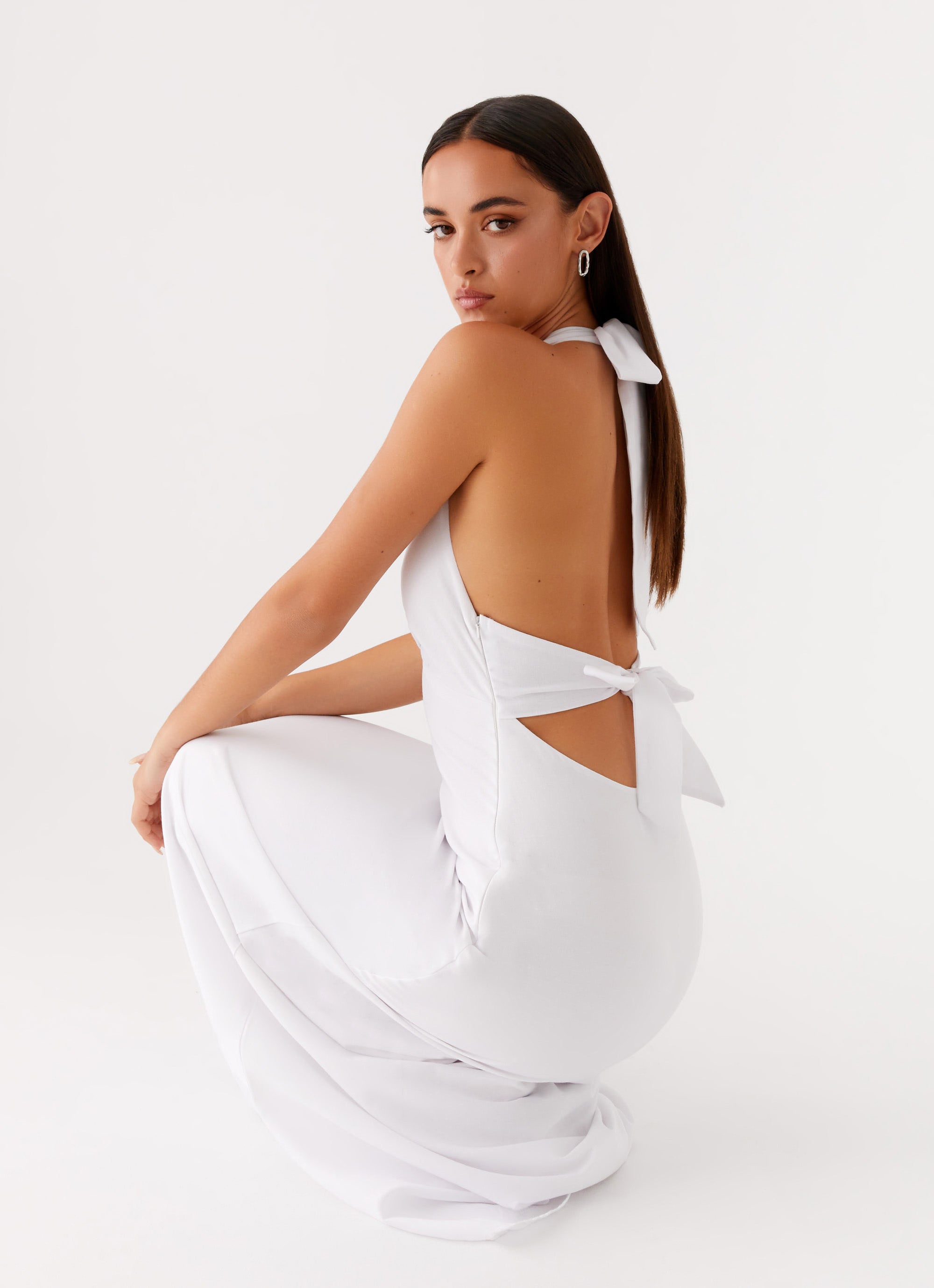 Heavy Hearted Linen Maxi Dress - White White / US 14 Heavy Hearted Linen Maxi Dress - White White / US 14