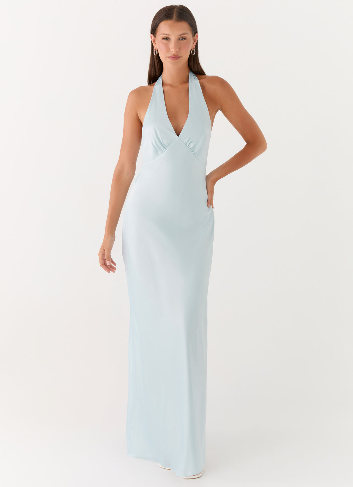 Peppermayo Dresses | Heavy Hearted Satin Maxi | Color: Blue | Size: 4