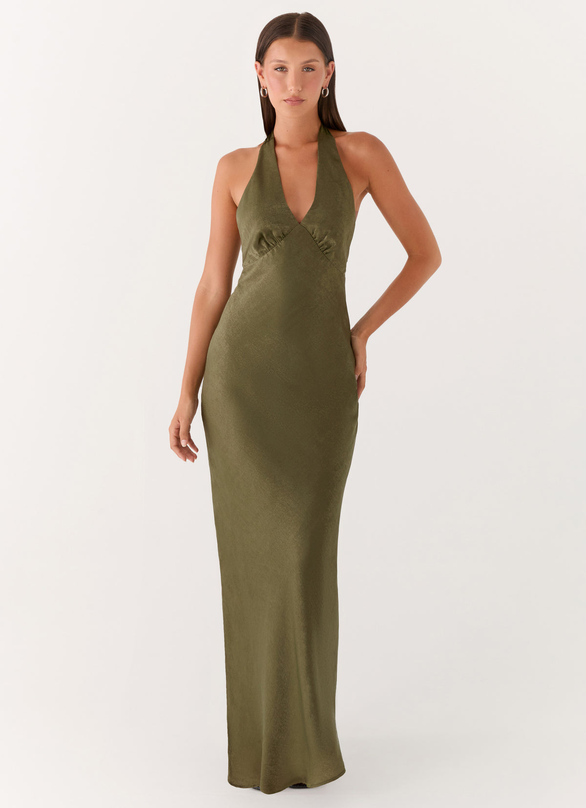 Rush Dress | Heavy Hearted Satin Maxi Dress