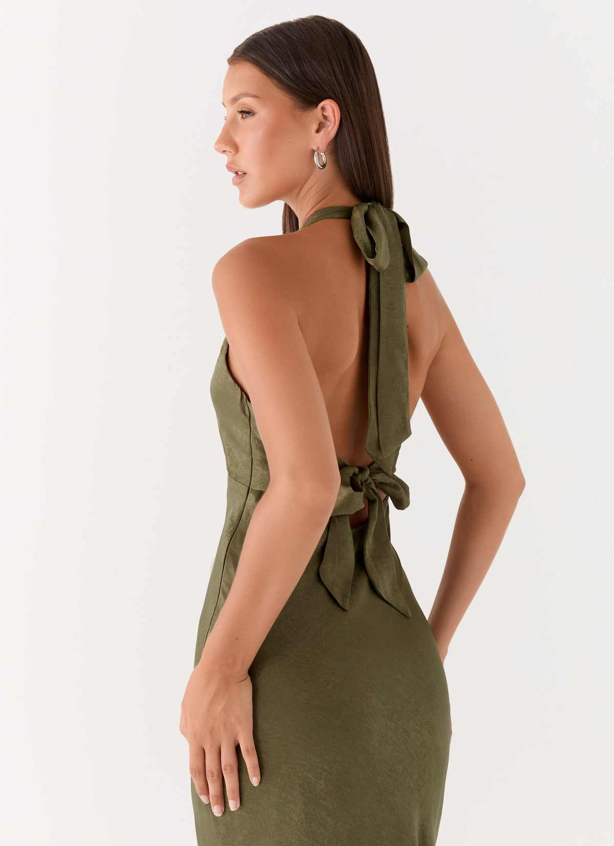 Rush Dress | Heavy Hearted Satin Maxi Dress