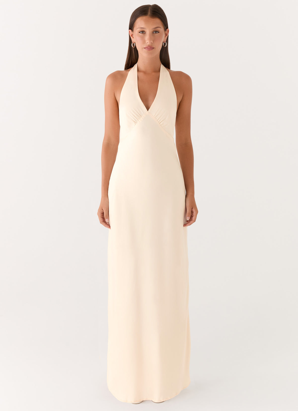 Heavy Hearted Satin Maxi Dress