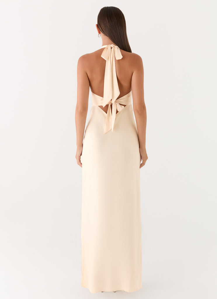 Heavy Hearted Satin Maxi Dress - Pearl Pearl / US 8 Heavy Hearted Satin Maxi Dress - Pearl Pearl / US 8